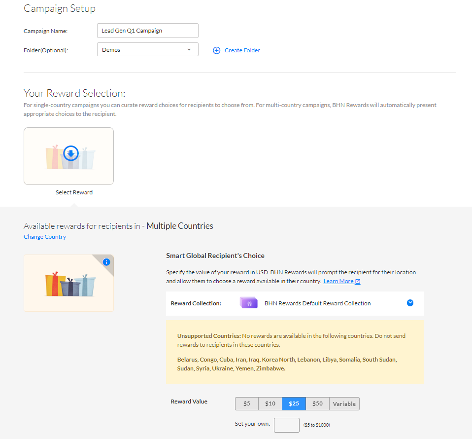 screenshot of BHN Rewards